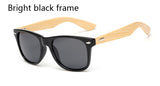 Square Bamboo Wood Sunglasses