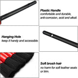 6Pcs Car Cleaning Brush Set Detailing Brushes Wash Towel Kit Universal Wet and Dry Car Air Vent Wheel Tire Cleaning Accessories