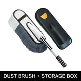 Microfiber Car Cleaning Brush Set Telescopic Long Handle Dust Removal Mop Bristles Car Wash Brush Storage Box Kits