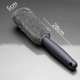 Portable Microfiber Wheel Tire Rim Brush Set Car Wheel Wash Cleaning for Car Wash with Plastic Handle Auto Washing Cleaner Tools