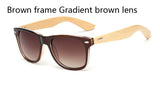 Square Bamboo Wood Sunglasses