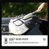 Microfiber Car Cleaning Brush Set Telescopic Long Handle Dust Removal Mop Bristles Car Wash Brush Storage Box Kits