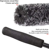 Premium Microfiber Car Wheel Brush Non-Slip Handle Car Wash Brush Easy Cleaning Tools for Car Rims Spokes Wheel Barrel