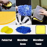 6Pcs Car Cleaning Brush Set Detailing Brushes Wash Towel Kit Universal Wet and Dry Car Air Vent Wheel Tire Cleaning Accessories