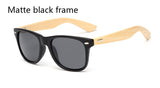 Square Bamboo Wood Sunglasses