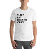 Autofests "Sleep, Eat, Breath, Cars! short sleeve t-shirt