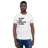 Autofests "Sleep, Eat, Breath, Cars! short sleeve t-shirt